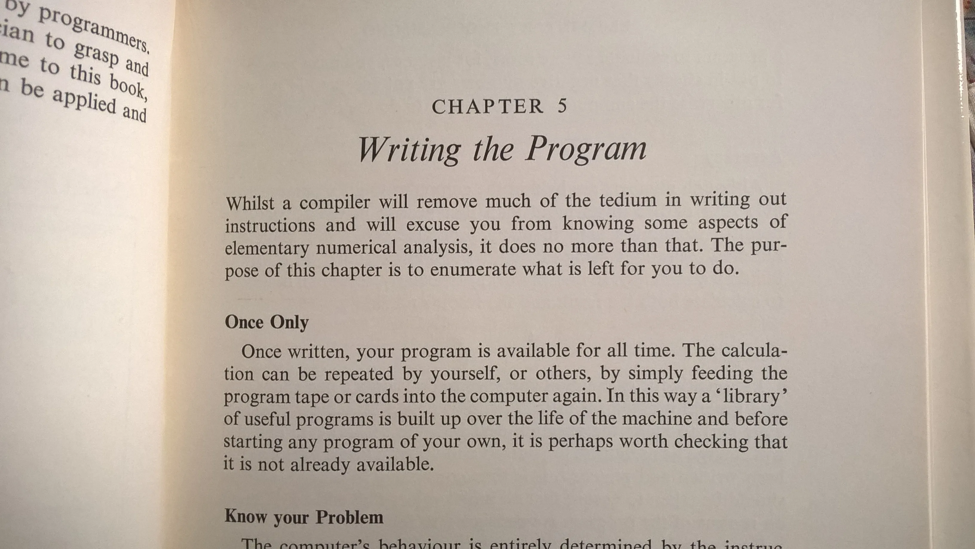 writing the program